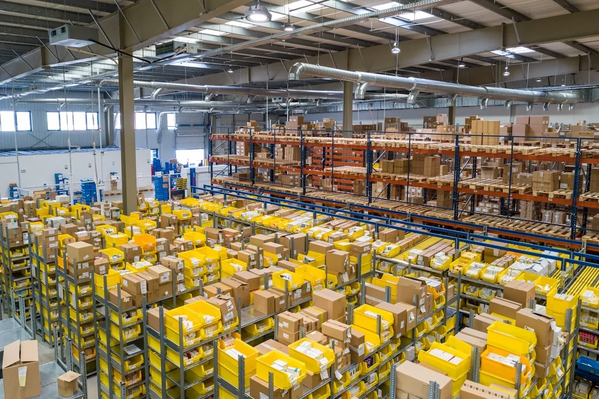 Produits de marque organisés pour la distribution